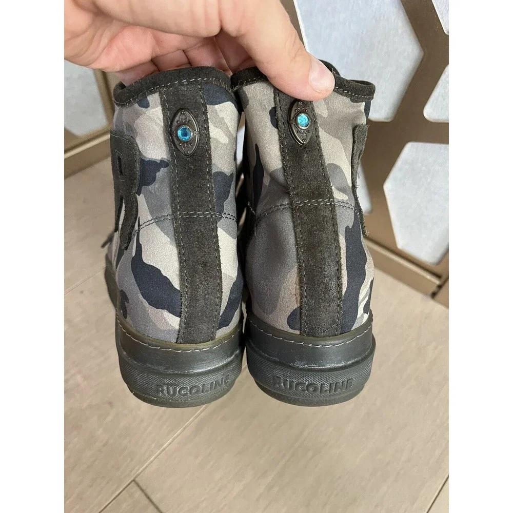 Rucoline Camouflage army military Hi-top Sneaker Platform Sz 40 us 9.5 10